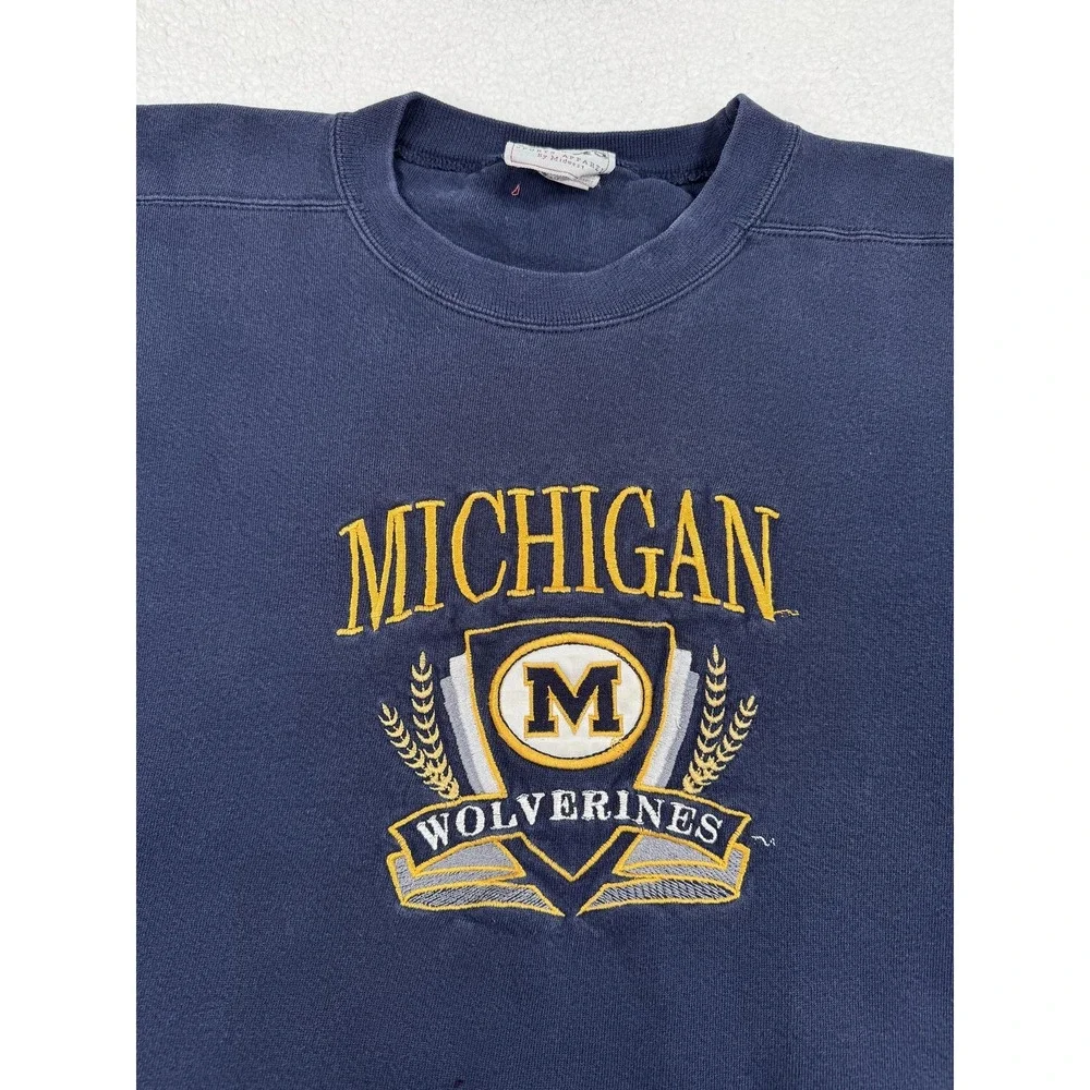 Vintage Michigan Wolverines Sweatshirt Crewneck Mens XL Football Made USA 90s